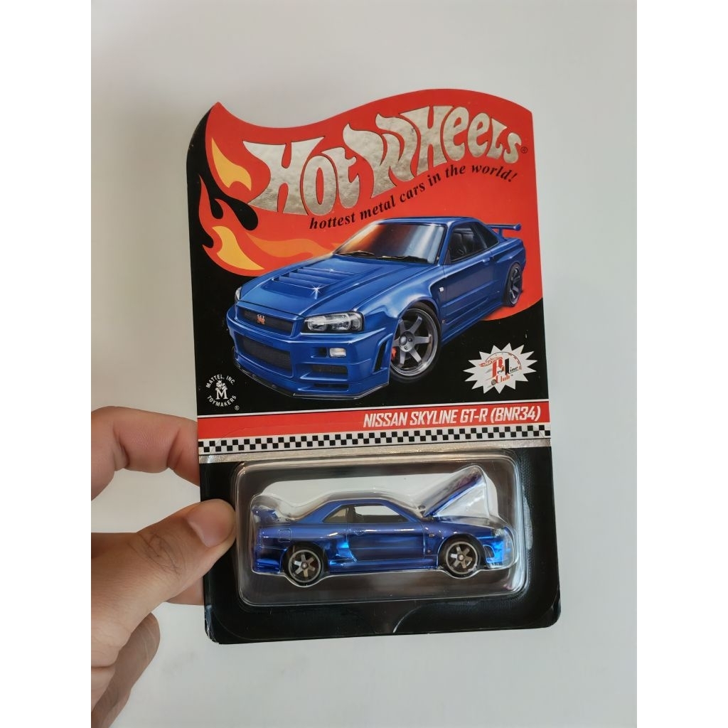 Hotwheels RLC Nissan Skyline GTR R34 Biru rlc R34 Biru rlc r34 blue