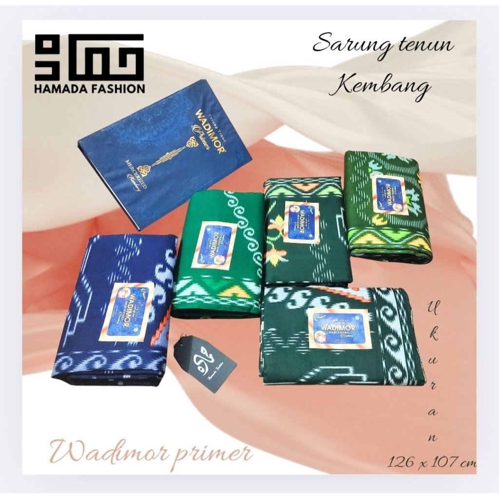 Sarung Songket Wadimor Kain Sarung Pria Tenun Premium Dewasa Sholat Pria HAMADA FASHION