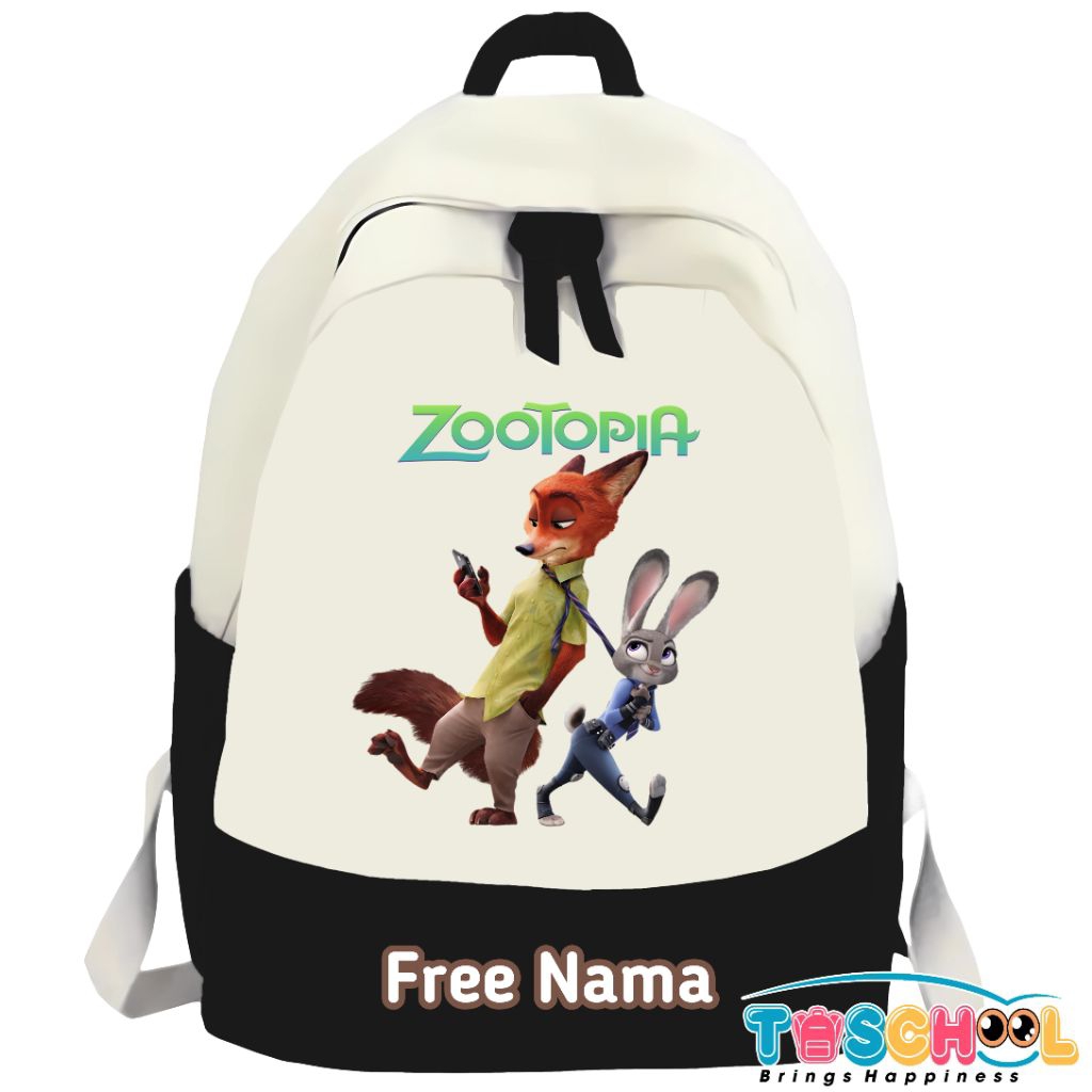 TAS RANSEL ANAK KARAKTER ZOOTOPIA FREE NAMA