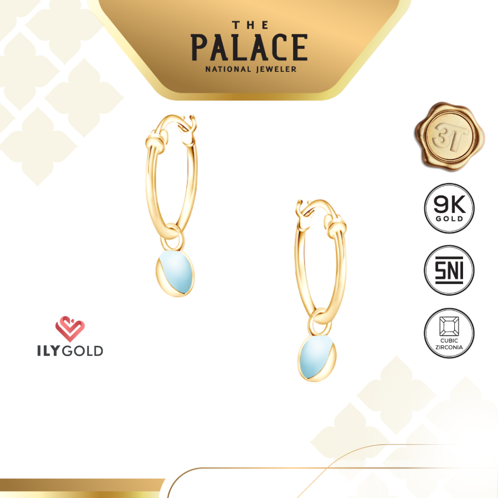 ILY GOLD Sugar Rush - Round Huggie Earrings / anting