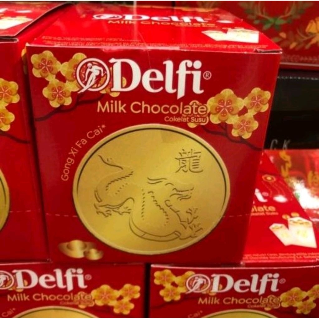 Delfi Coklat Koin Emas Imlek Milk Chocolate (isi 10 X 25 gr)