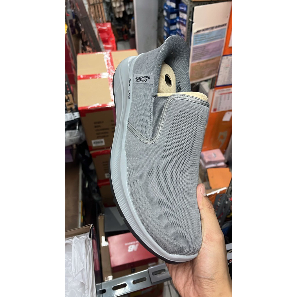 Skechers Slip On Equalizer 5 Charcoal 100% Original
