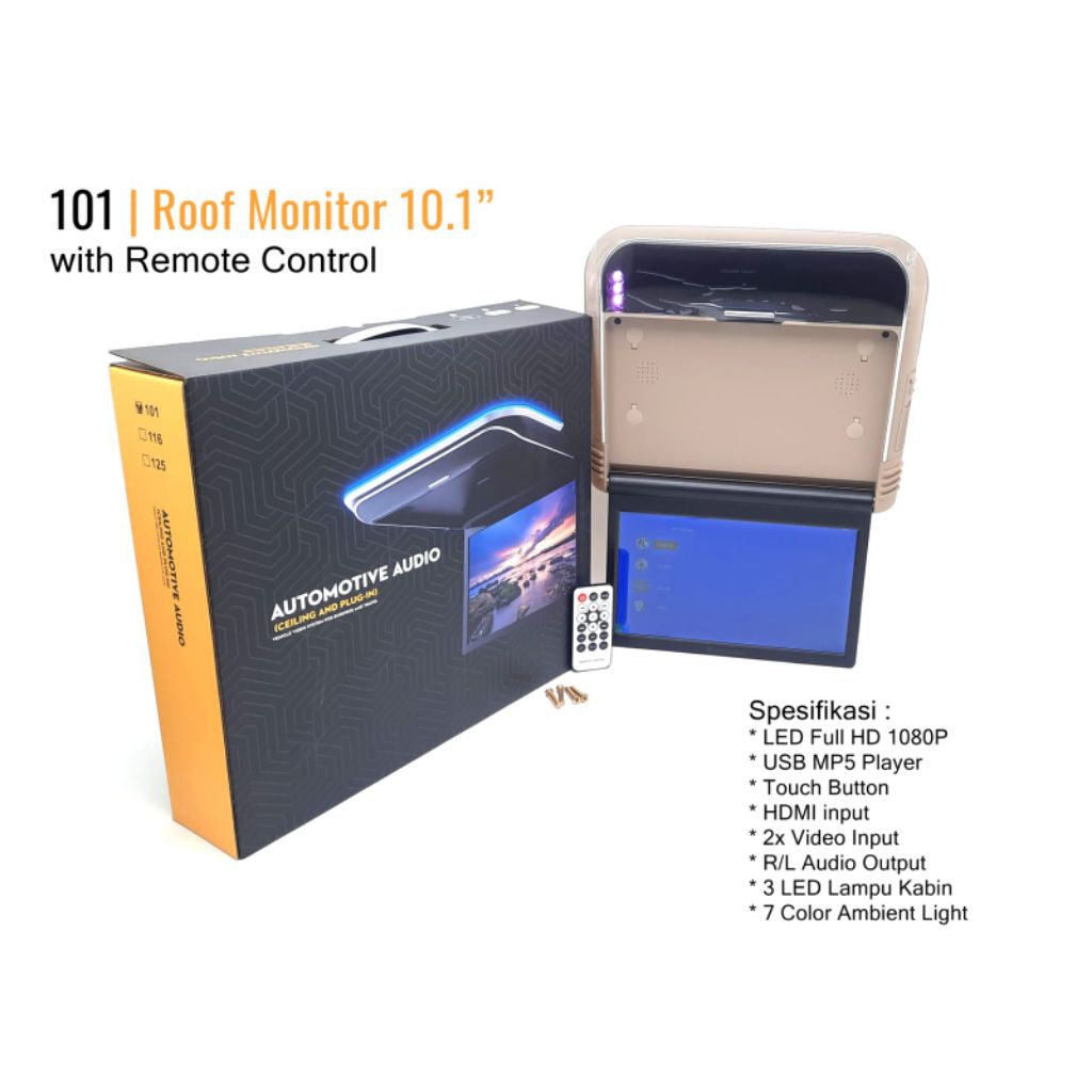 Tv Rup - TV Plafon Automotive audio 10 inch - Full HD 10 inch  / YA Car Audio Mobil