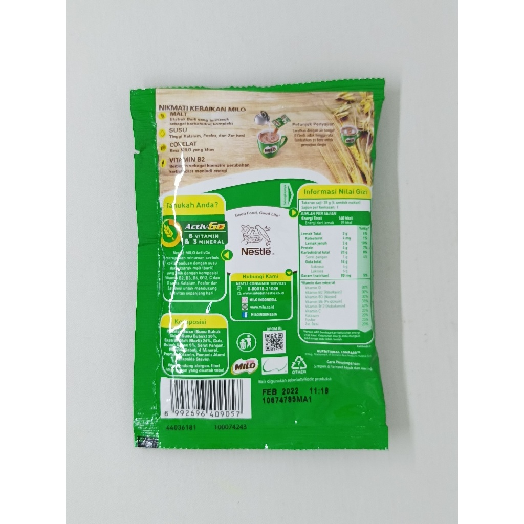 Milo 3in1 Sachet (1 Renceng)