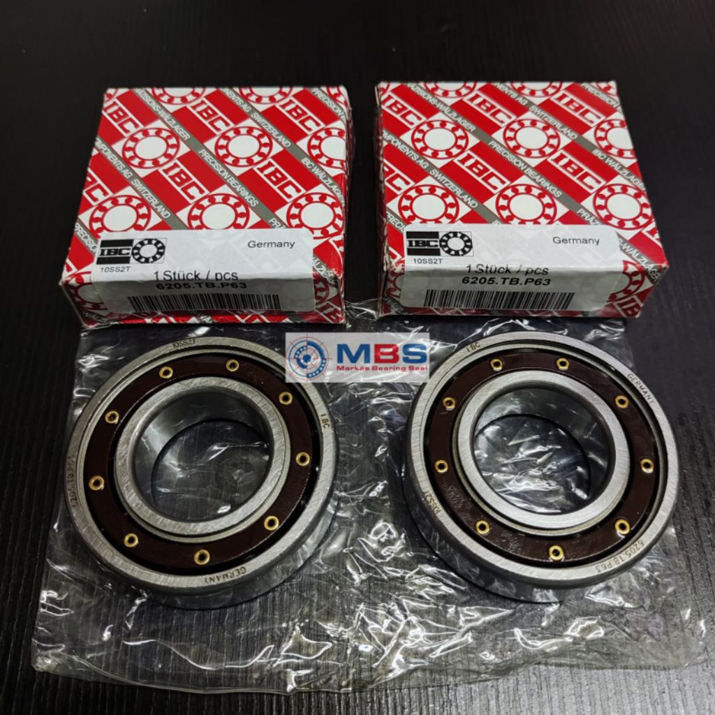 BEARING KRUK AS MOTOR FORCE 1 F1Z F1ZR 6205 TBP63 PA.P63.V631 MERK IBC ASLI GERMANY 1 SET isi 2 PCS