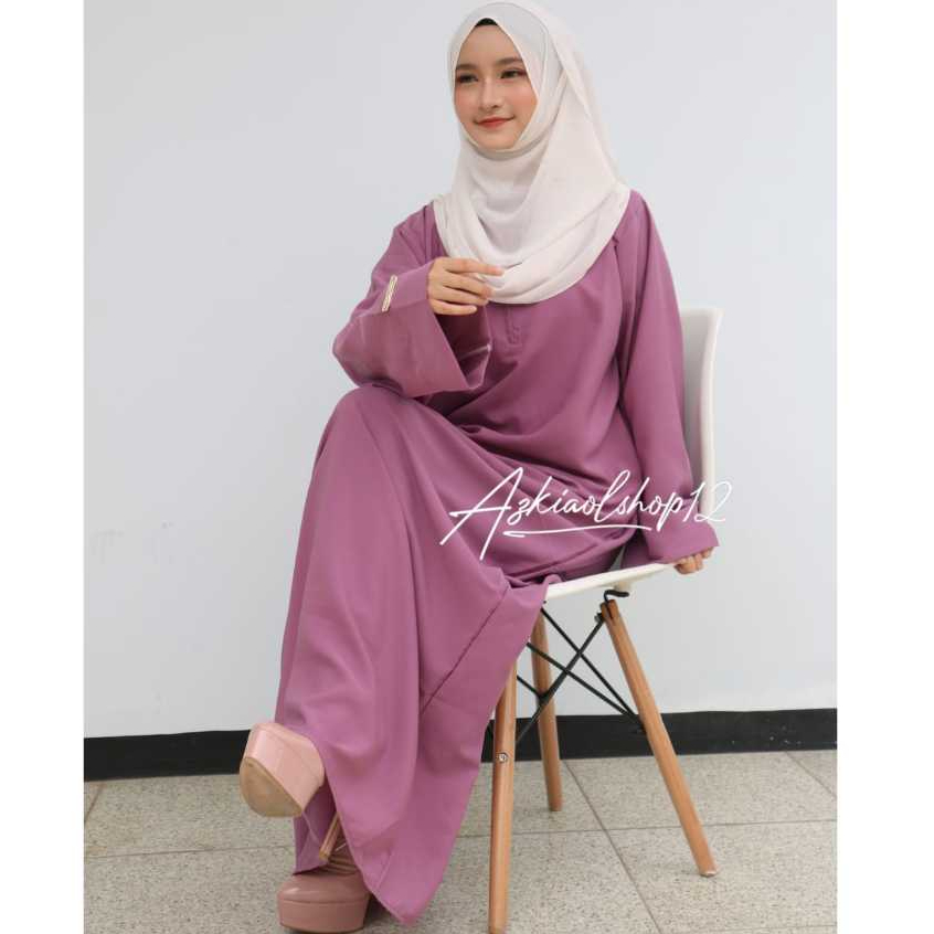 BISA COD ABAYA BASIC POLOS ABAYA HITAM / Abaya Hitam