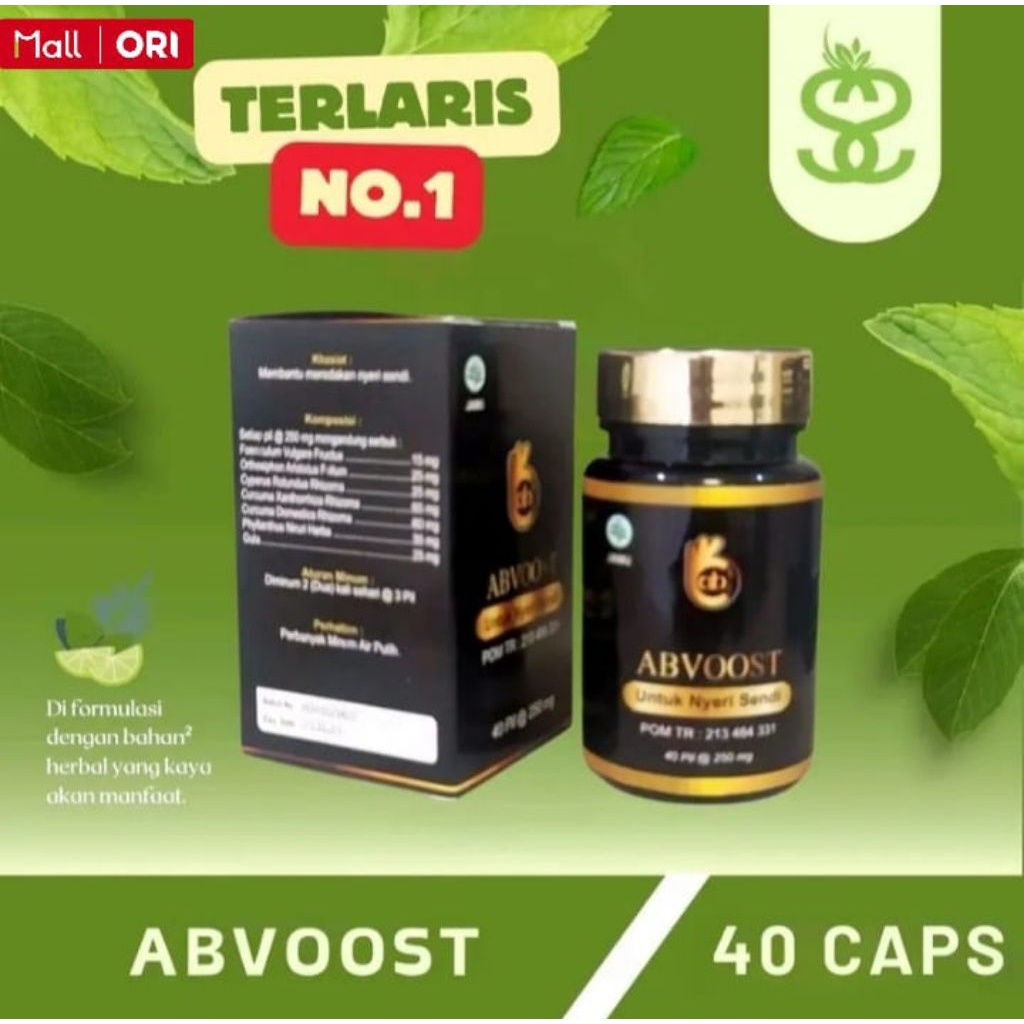 Abvoost Obat Nyeri Sendi, Obat Sendi Otot & Tulang ABVOOST 100% Original 40 Kapsul