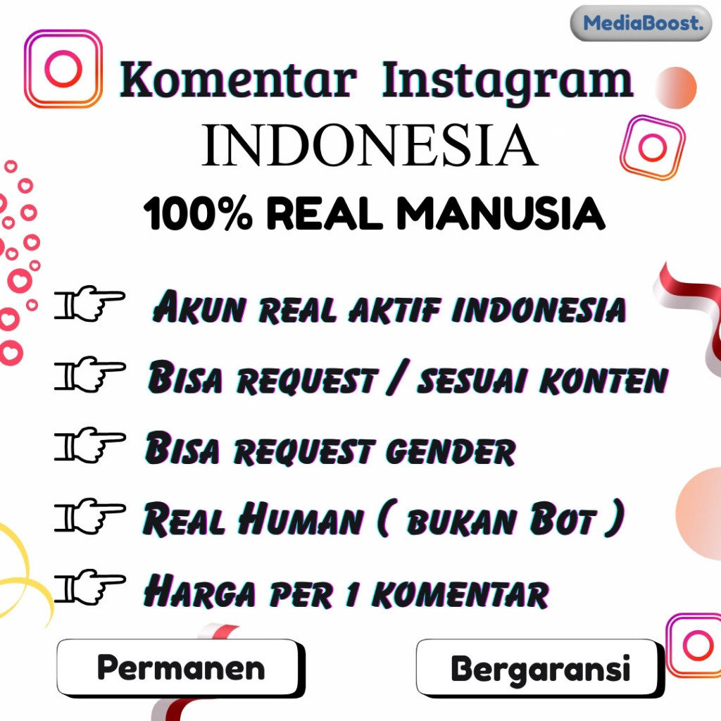 JASA KOMENTAR INSTAGRAM REAL AKUN INDONESIA AKTIF