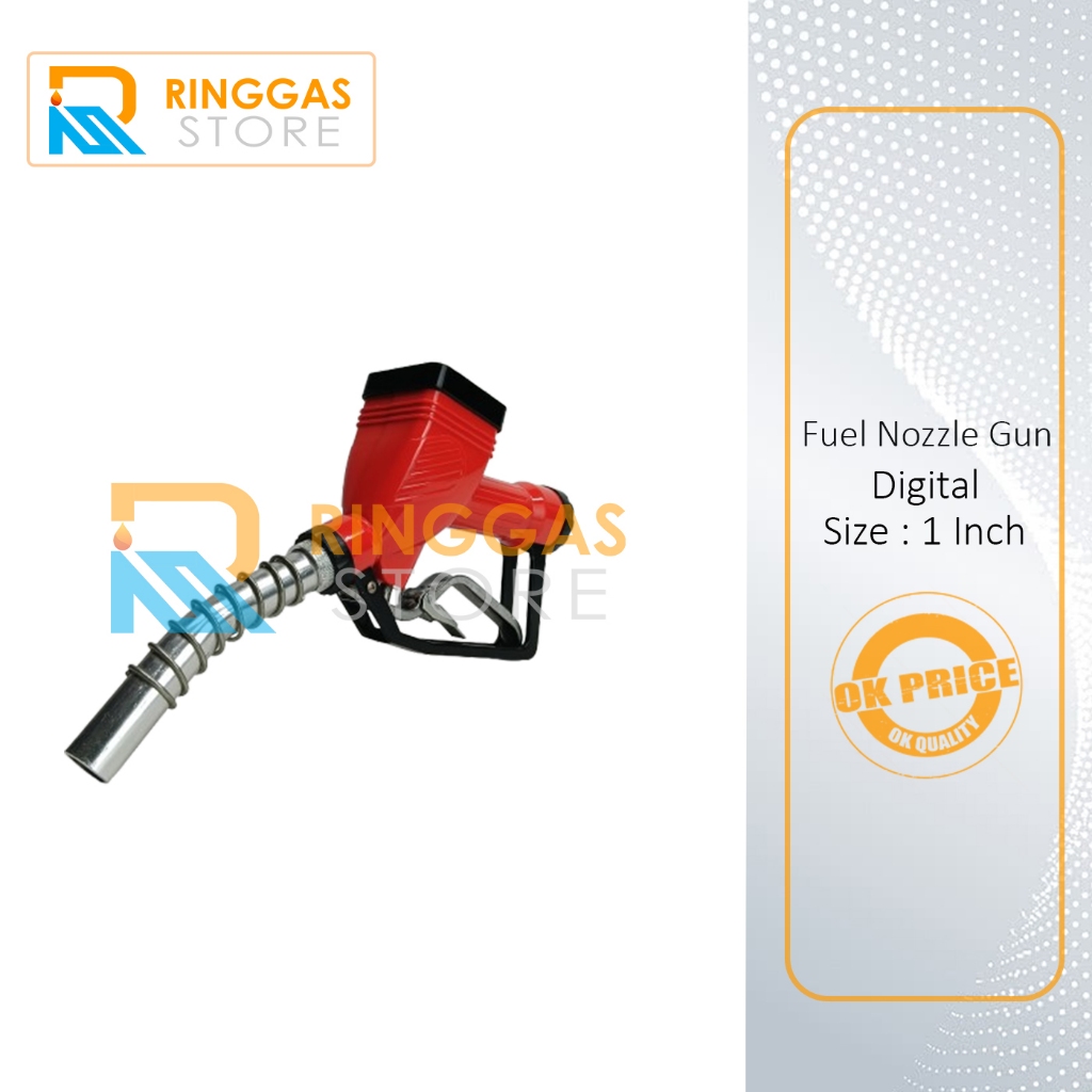 Fuel Nozzle Gun Digital, Nozzle Flow Meter Digital Size 1 Inch