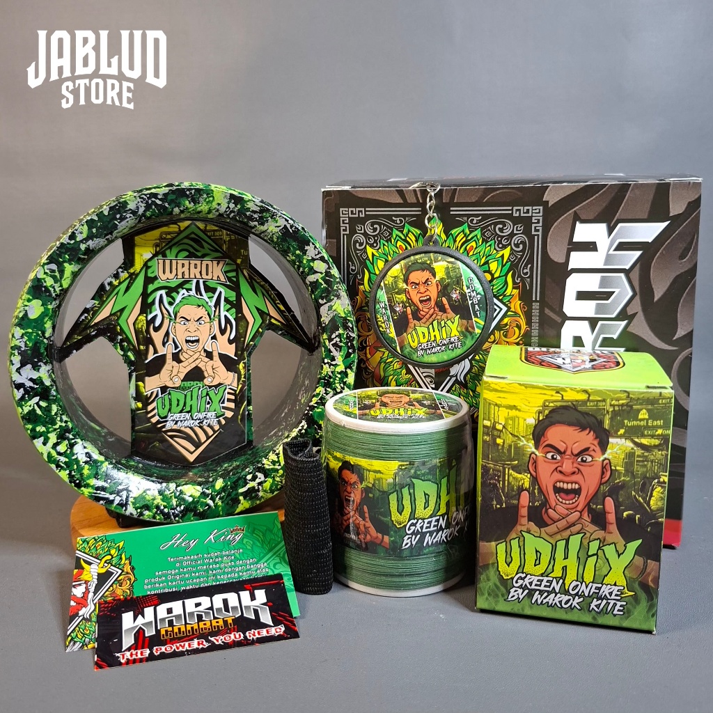 [ PAKET HEMAT ] BLADU UDHIX SUKHOI + GELASAN UDHIX GREEN ON FIRE 1600YARD