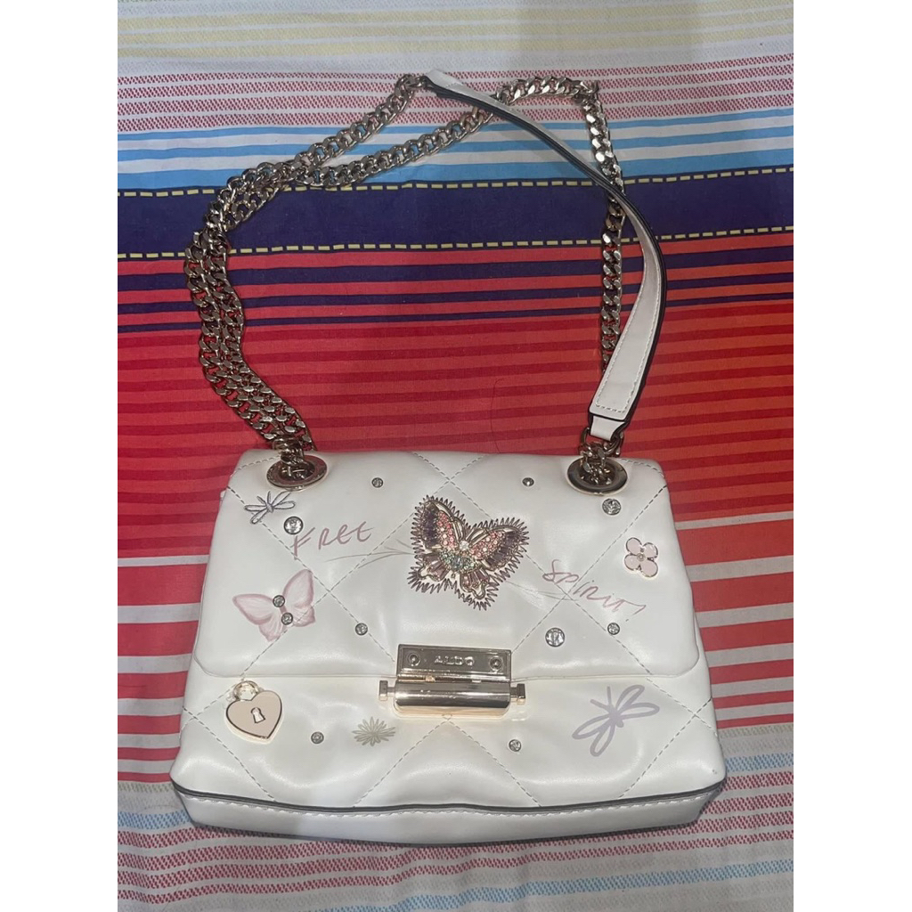 Tas Aldo Putih Kupu-Kupu Rainbow