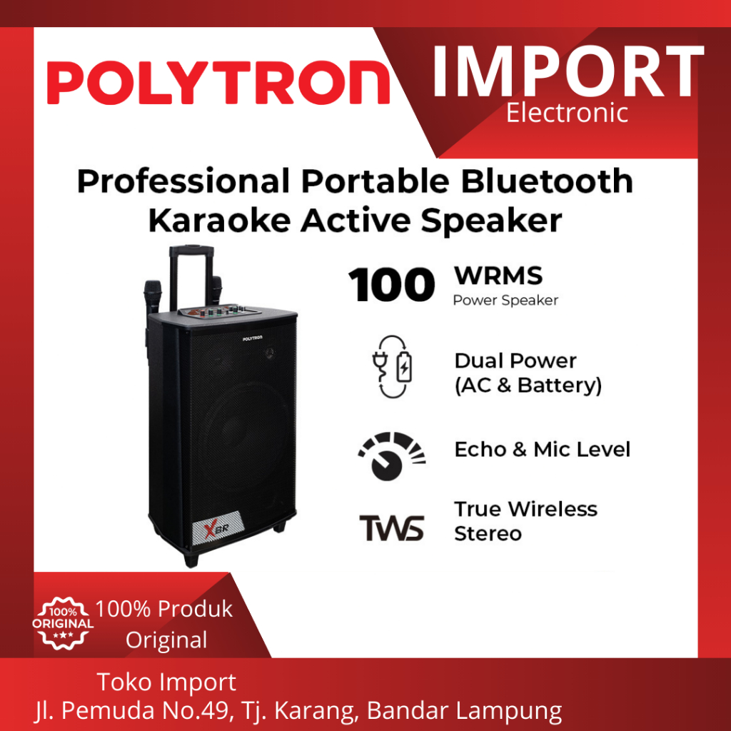SPEAKER ACTIVE POLYTRON 15INCH PAS PRO 15F7 SPEAKER ACTIVE POLYTRON PORTABLE