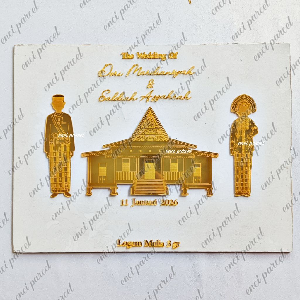 kode 316 set acc miniatur pengantin suku bugis sulawesi selatan sulsel logo rumah adat bangunan mela