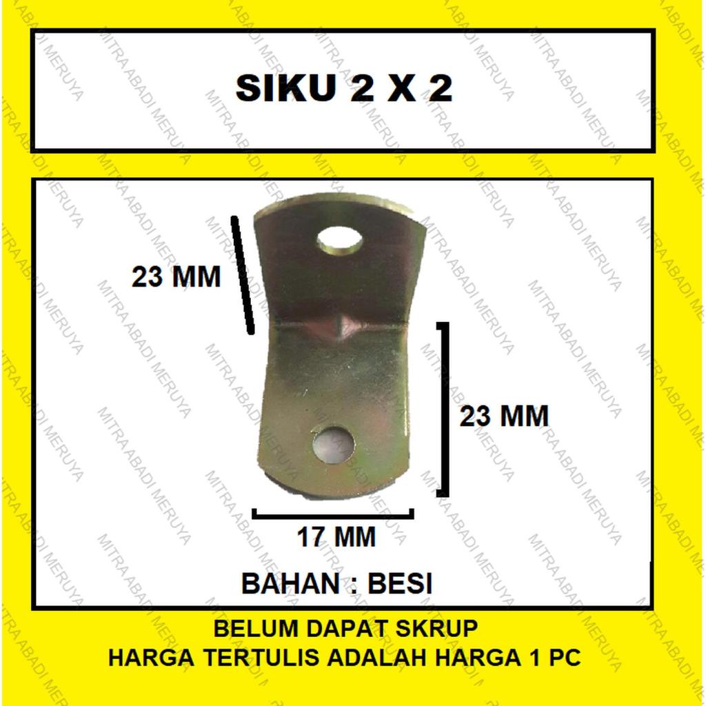 Siku Ambalan Besi L Bracket Siku Penyangga Besi 2 x 2 cm