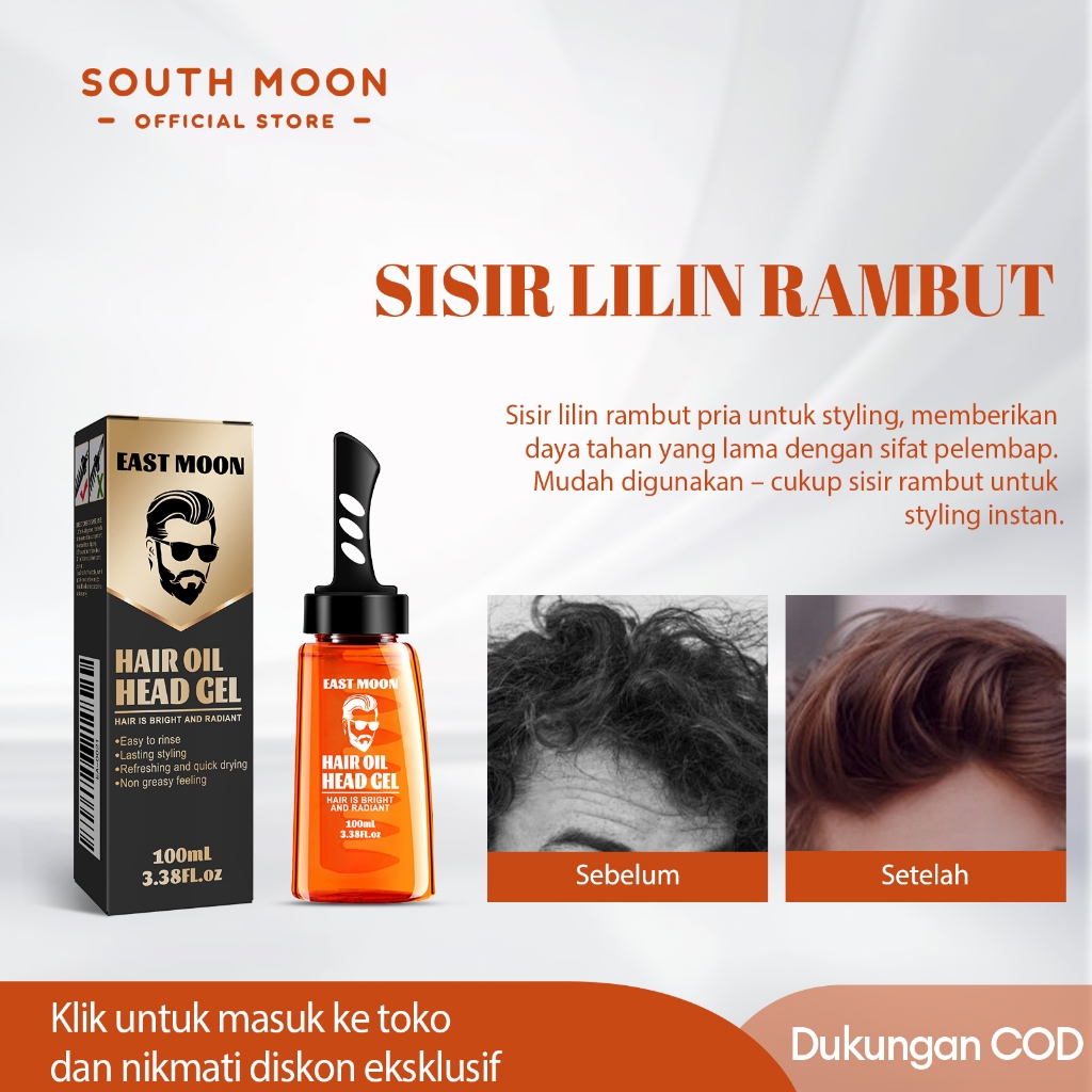EAST MOON styling gel rambut pria 100ml hair gel styling rambut pria wax rambut wax pomade rambut  m