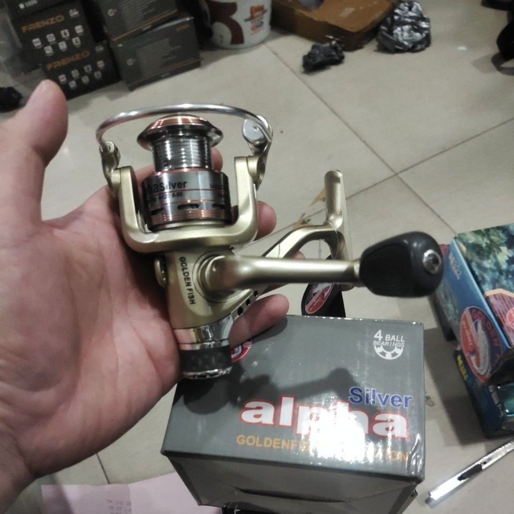 reel pancing golden fish alpha silver setelan bawah