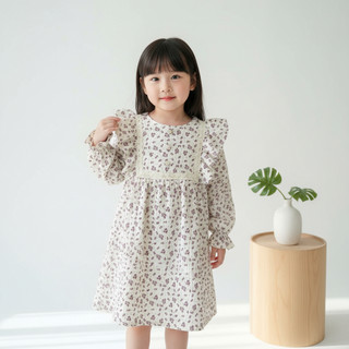 Delova Kids - VIOLA DRESS Gamis Tulle Renda Modern Atasan Kondangan Lebaran Pesta Korea Style