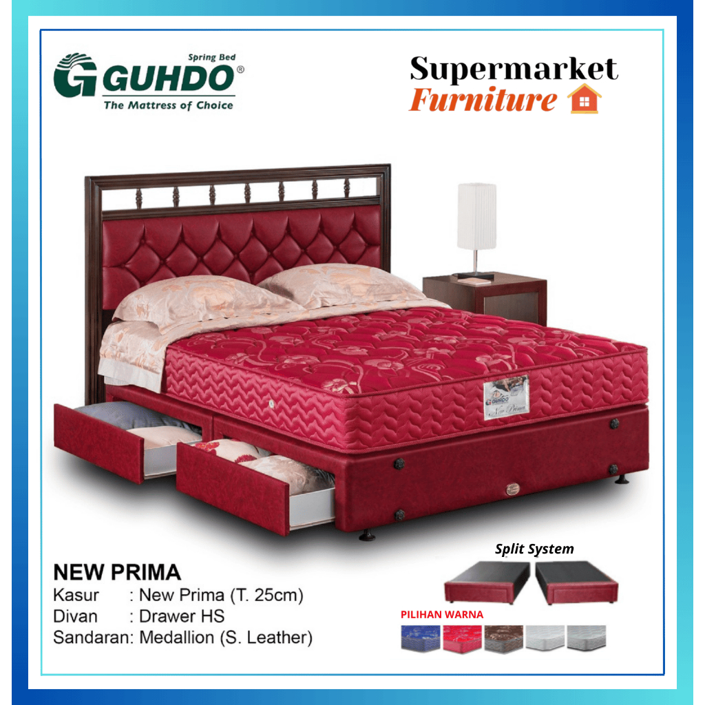 Springbed Guhdo Drawer Bed New Prima / Kasur Guhdo New Prima - Guhdo Springbed