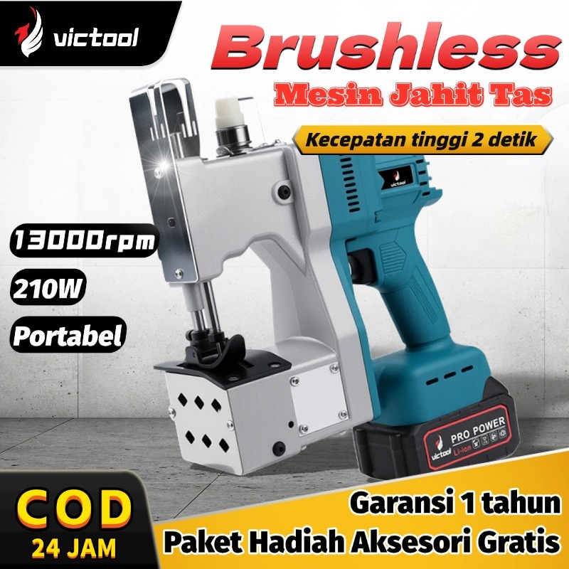 Victool Mesin Jahit Karung Elektrik Mesin Jahit Karung Penyegel Portabel Mesin Pengemas Tas Anyaman 