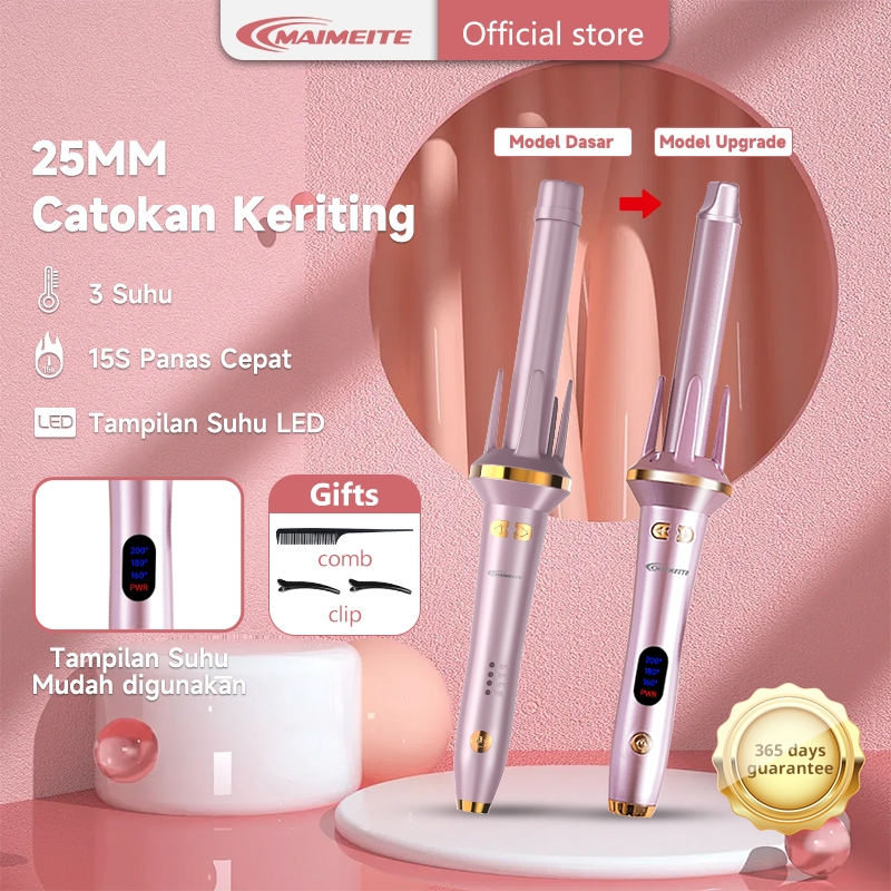 MAIMEITE Catokan Curly Otomatis 25mm Ceramics Curly Catokan Keriting Keramik Otomatis Libra Hair Cur