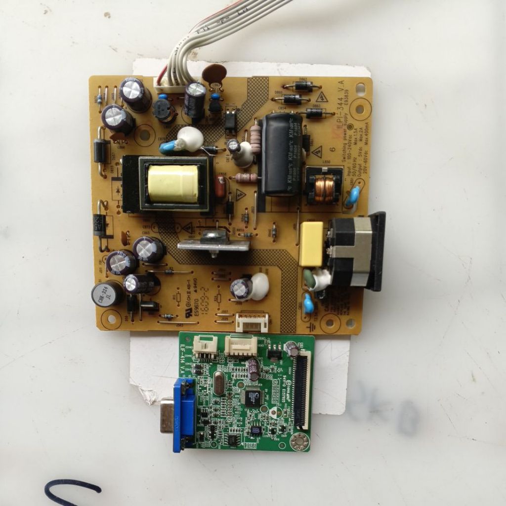 Mainboard dan power Supply monitor HP V193B