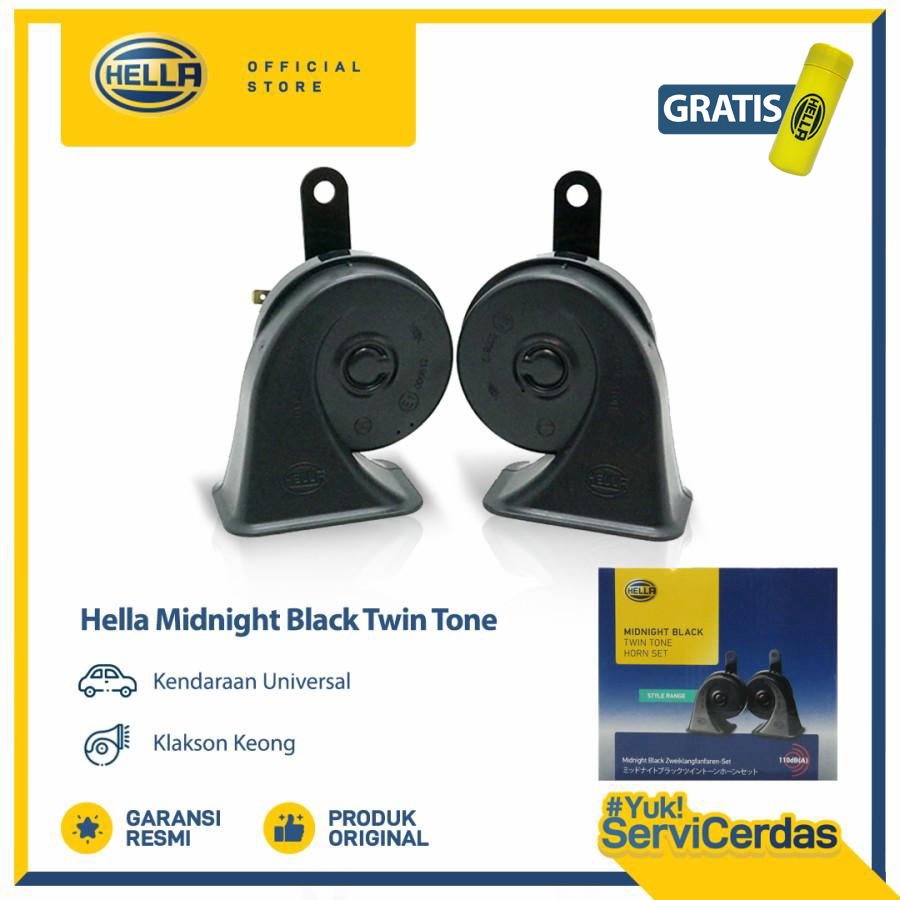 Klakson Mobil HELLA Midnight Black Horn Twin Tone
