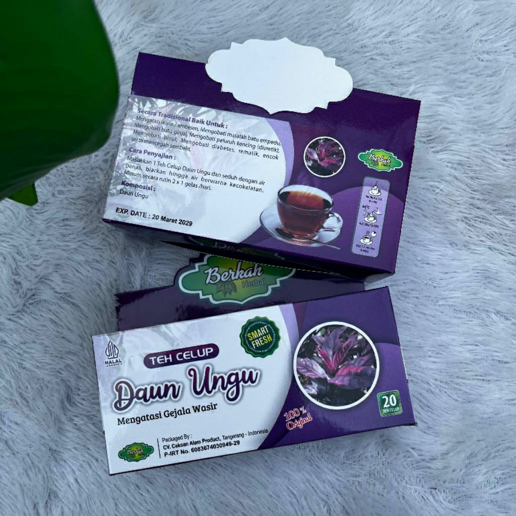 TEH CELUP DAUN UNGU | TEH HERBAL | DAUN UNGU | HERBAL WASIR