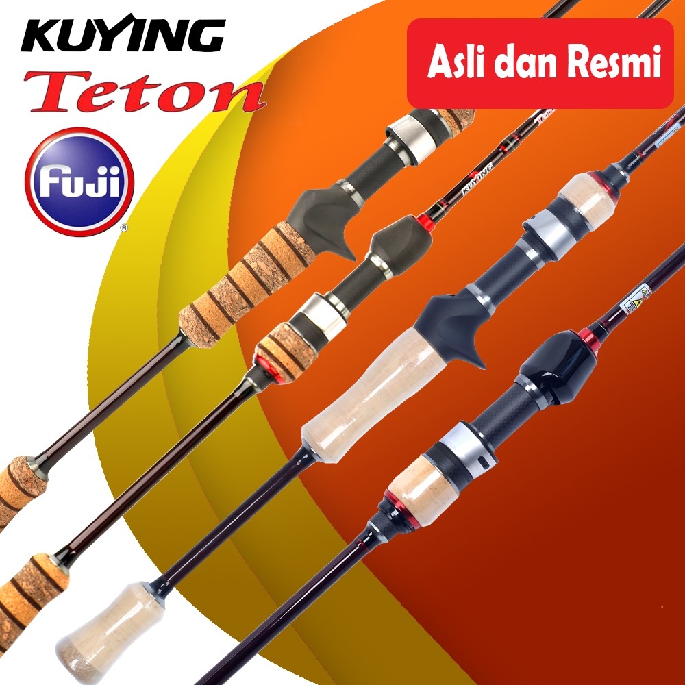 KUYING TETON Joran Fishing Rod Pancing TTS662L TTC662L 198cm 3-8lb 2-10g Spinning Casting Karbon
