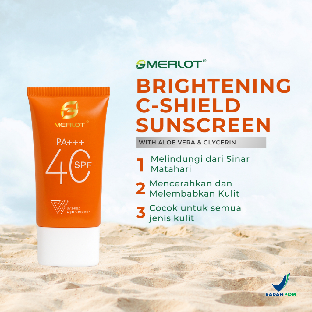 MERLOT Sunscreen (SPF 40 PA+++) 40ml Luminous White Skincare Series