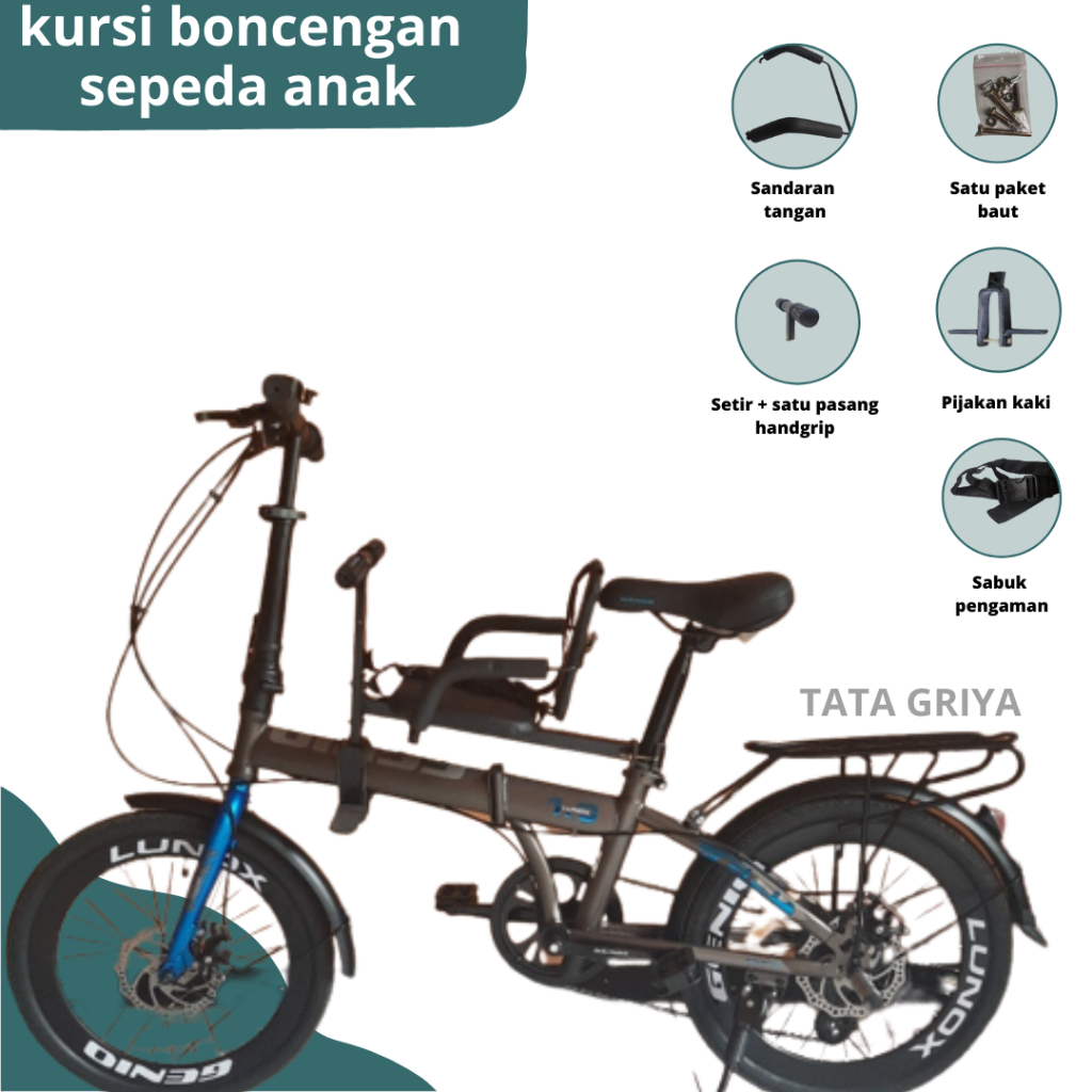 kursi boncengan sepeda anak sepeda lipat mtb gunung sayur Phoenix