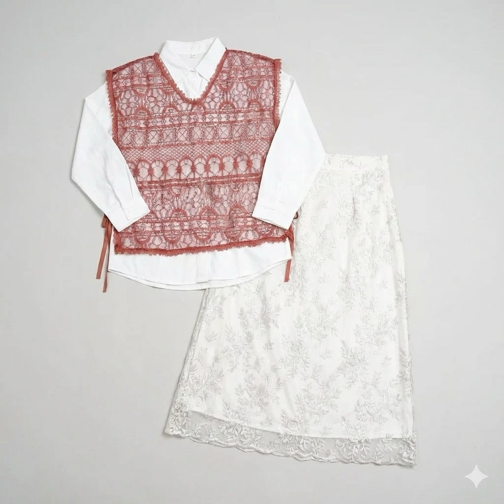 VEST TILE BROKAT PREMIUM / VEST WANITA / VEST TALI / ROMPI / VEST KONDANGAN / VEST WISUDA