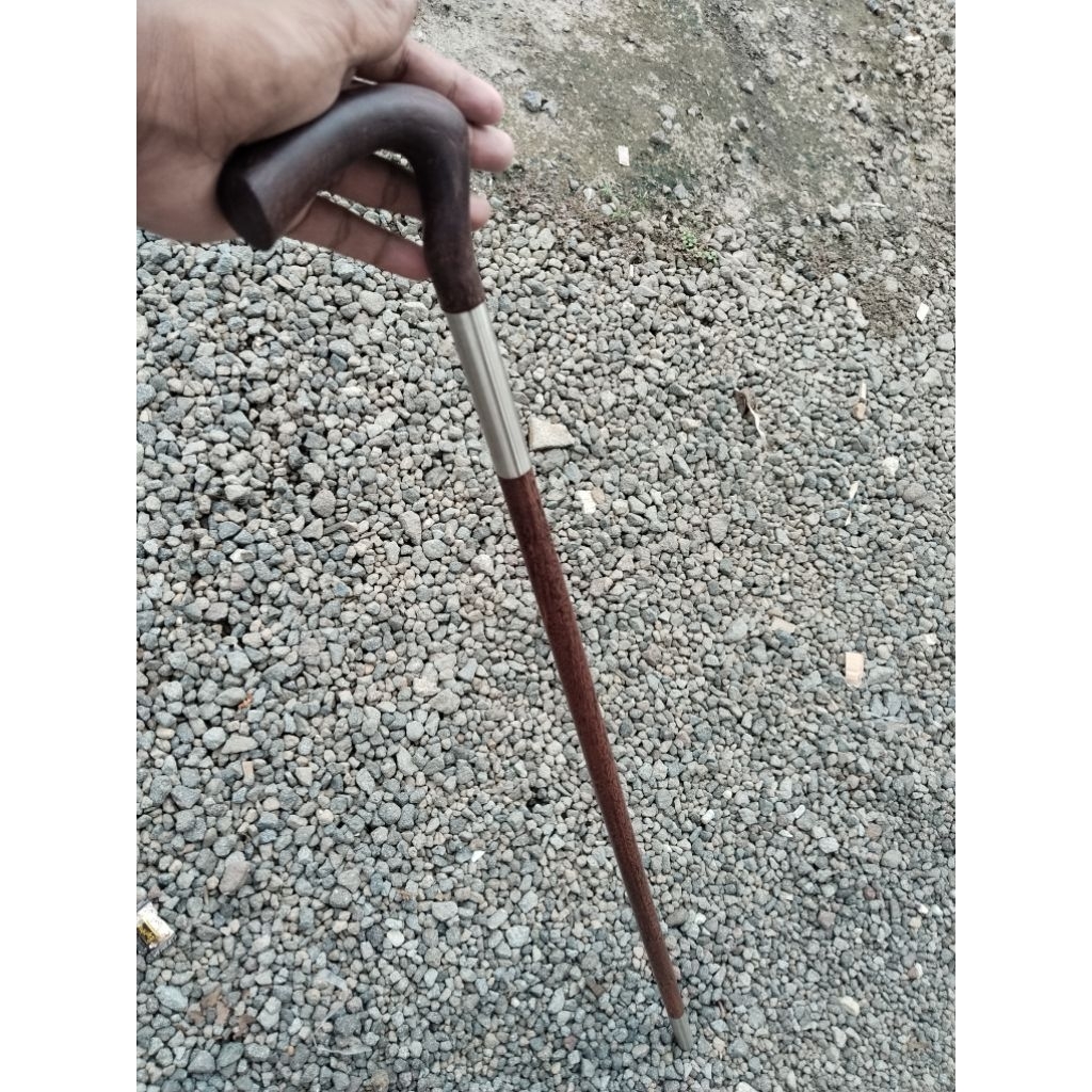 tongkat jalan kayu galih kelor hitam