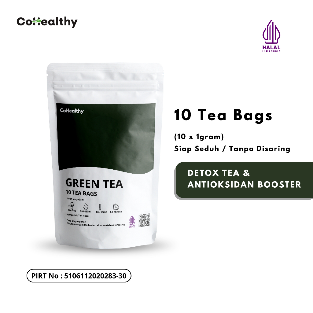 CoHealthy - Green Tea Detox Teh Hijau Diet 10 Tea Bags
