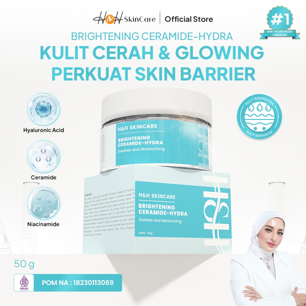 HNH Skincare - Brightening Ceramide Hydra - Moisturizer Ceramide Pelembab Wajah untuk Skin Barrier