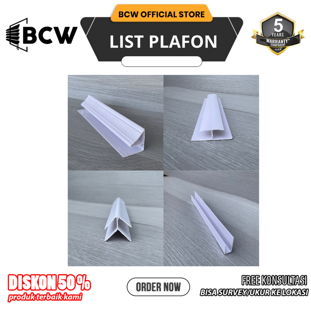 BCW - Lis Plafon PVC - Lis Plafon Rumah Ringan