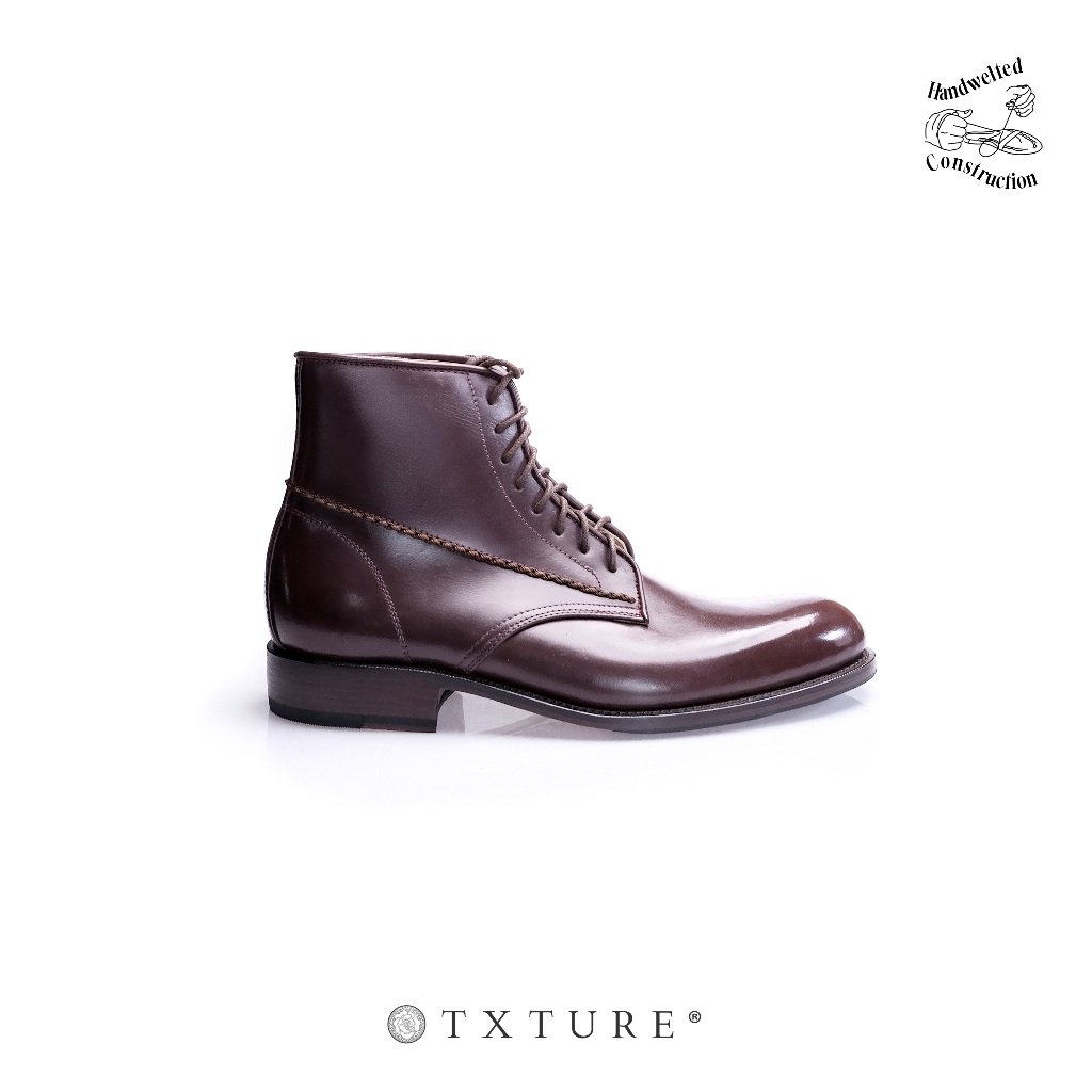 TXTURE — Warhorse Boots Cadena — Burgundy — Handwelted Leather Shoes Men and Women
