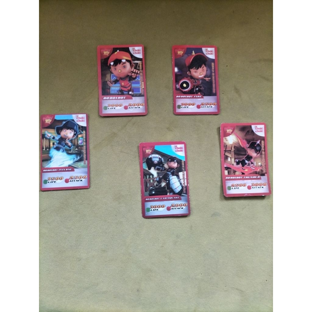 KARTU CHOKI-CHOKI BOBOIBOY 2015 (varian Boboibot)
