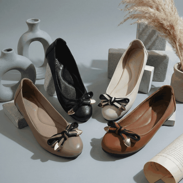 GRAVICI - Sepatu Sandal Flat Shoes Wanita  Kerja Wanita AS-10