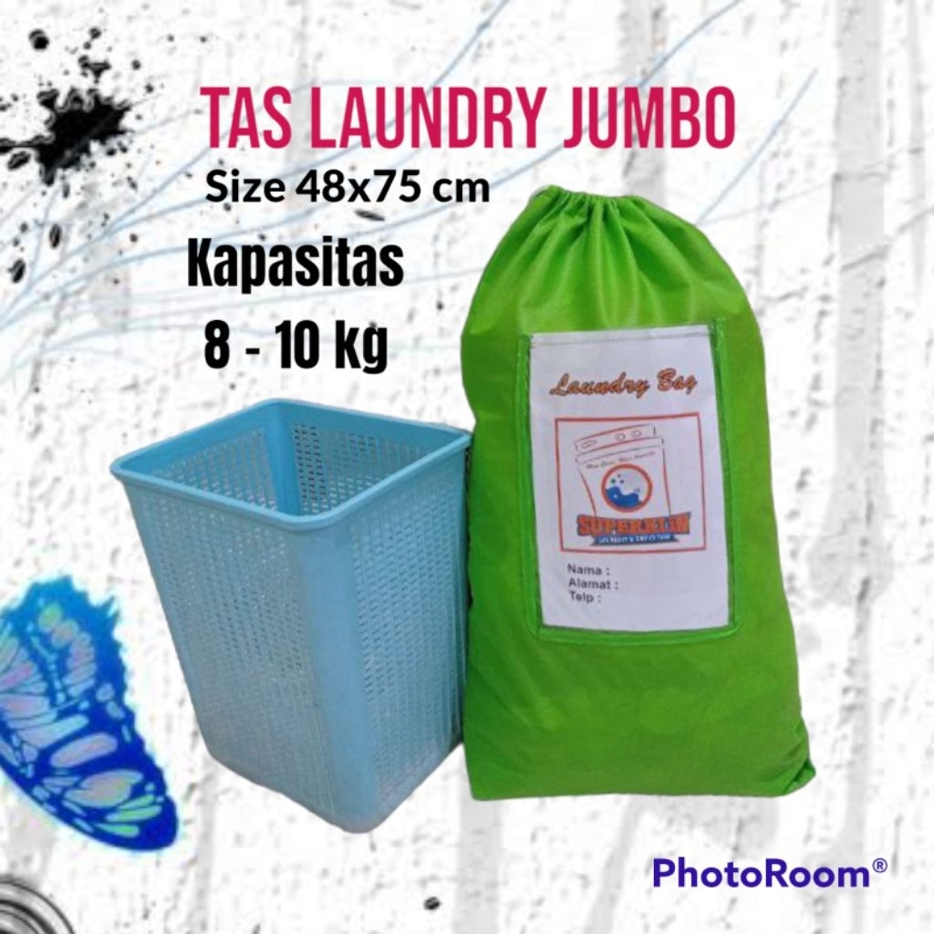 Tas Laundry Jumbo muat 10 kg plus tambahan sablon usaha