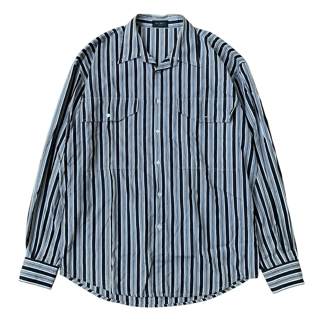 Kemeja Lengan Panjang Istante Stripe Salur Long Shirt Casual City Boy