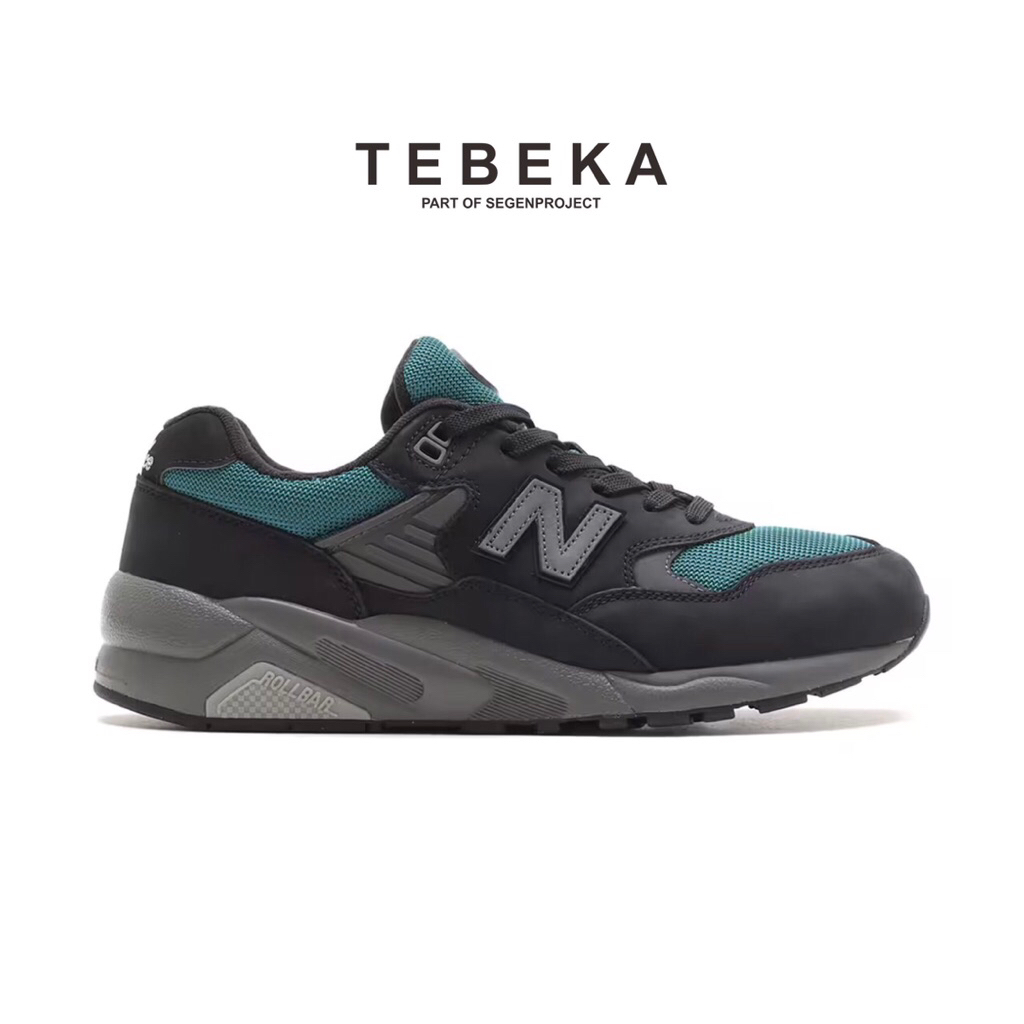 Sneakers NB Classic 580 Leather MT580VE2 Black Grey Green Tosca Original