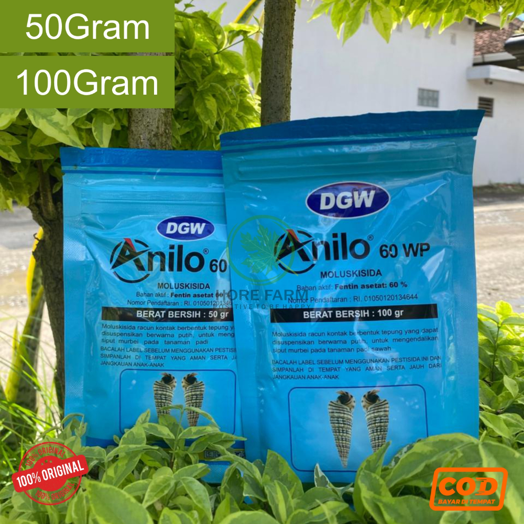 Anilo 60WP 50Gram 100Gram Obat Keong / Siput Bubuk Putih - DGW