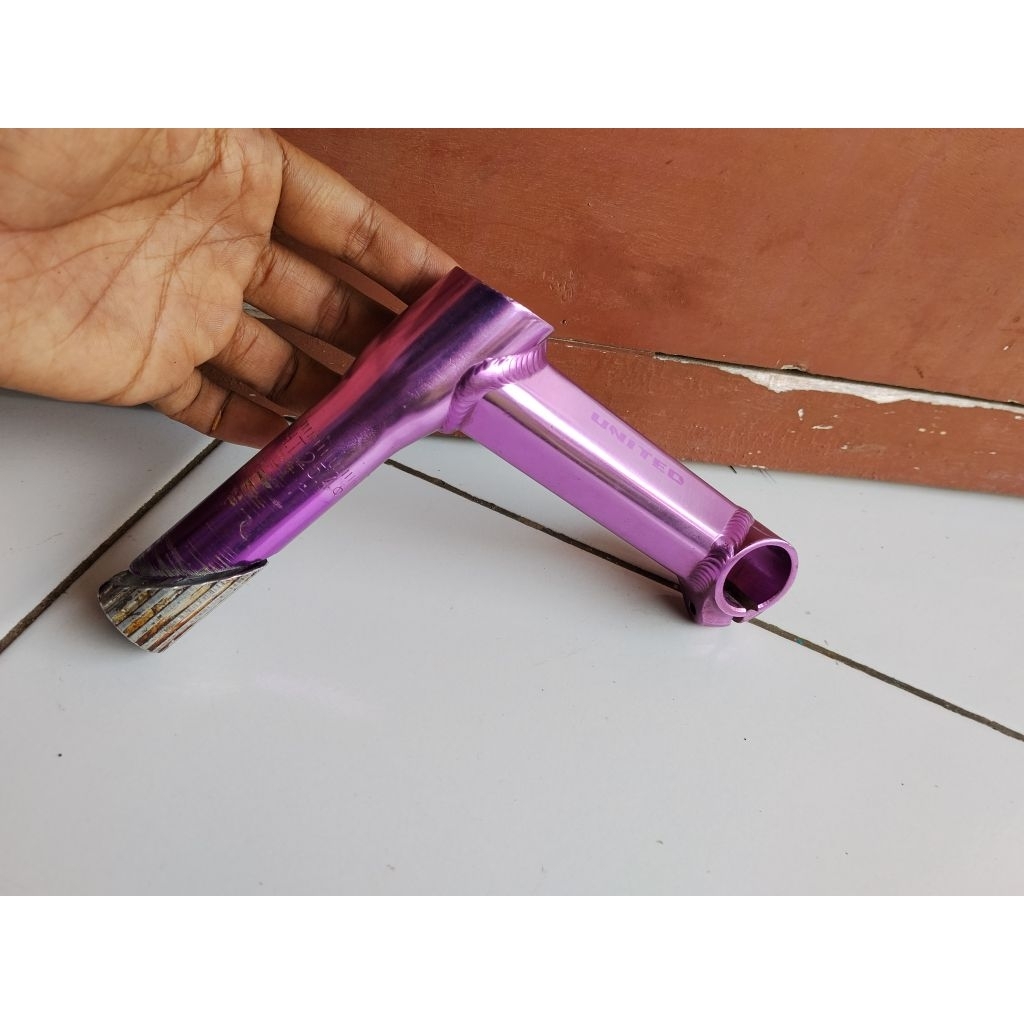 STEM SEPEDA MTB 25.4 FULL ALLOY 120 MM SUPER LANGKA SEKALI UNITED BENTUK HEXAGONAL ANTIK