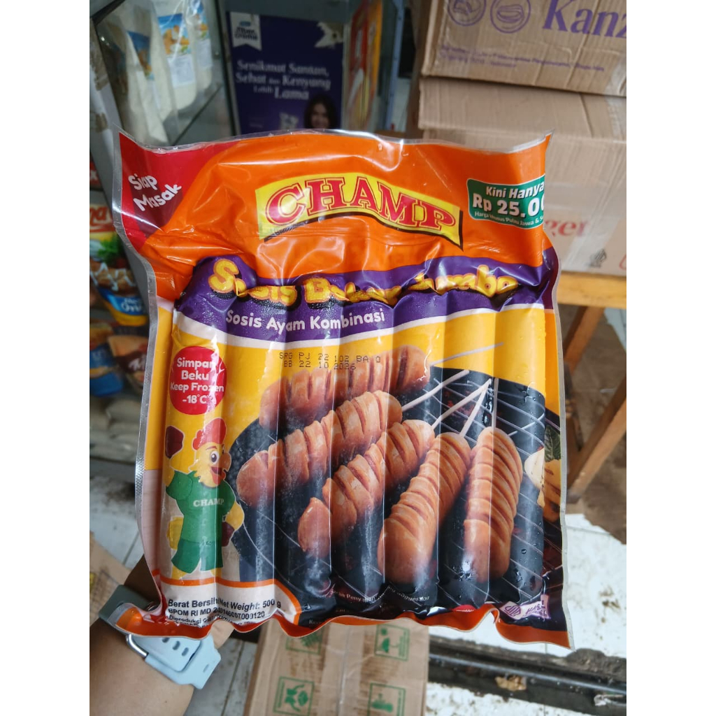 Champ Sosis Bakar Jumbo 500gr – Sosis Ayam Sapi