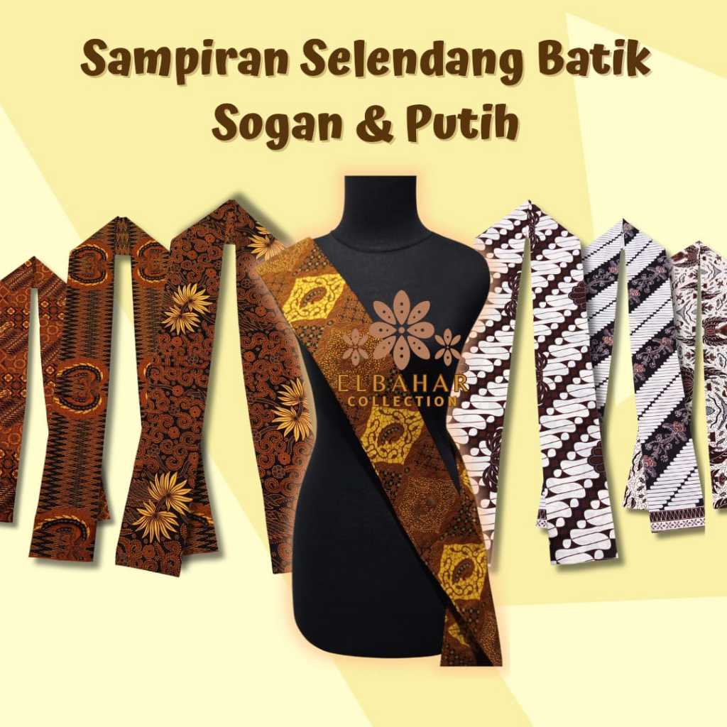Sampiran Selendang Batik Kebaya Bahan Katun Selendang Batik Bahu Kebaya