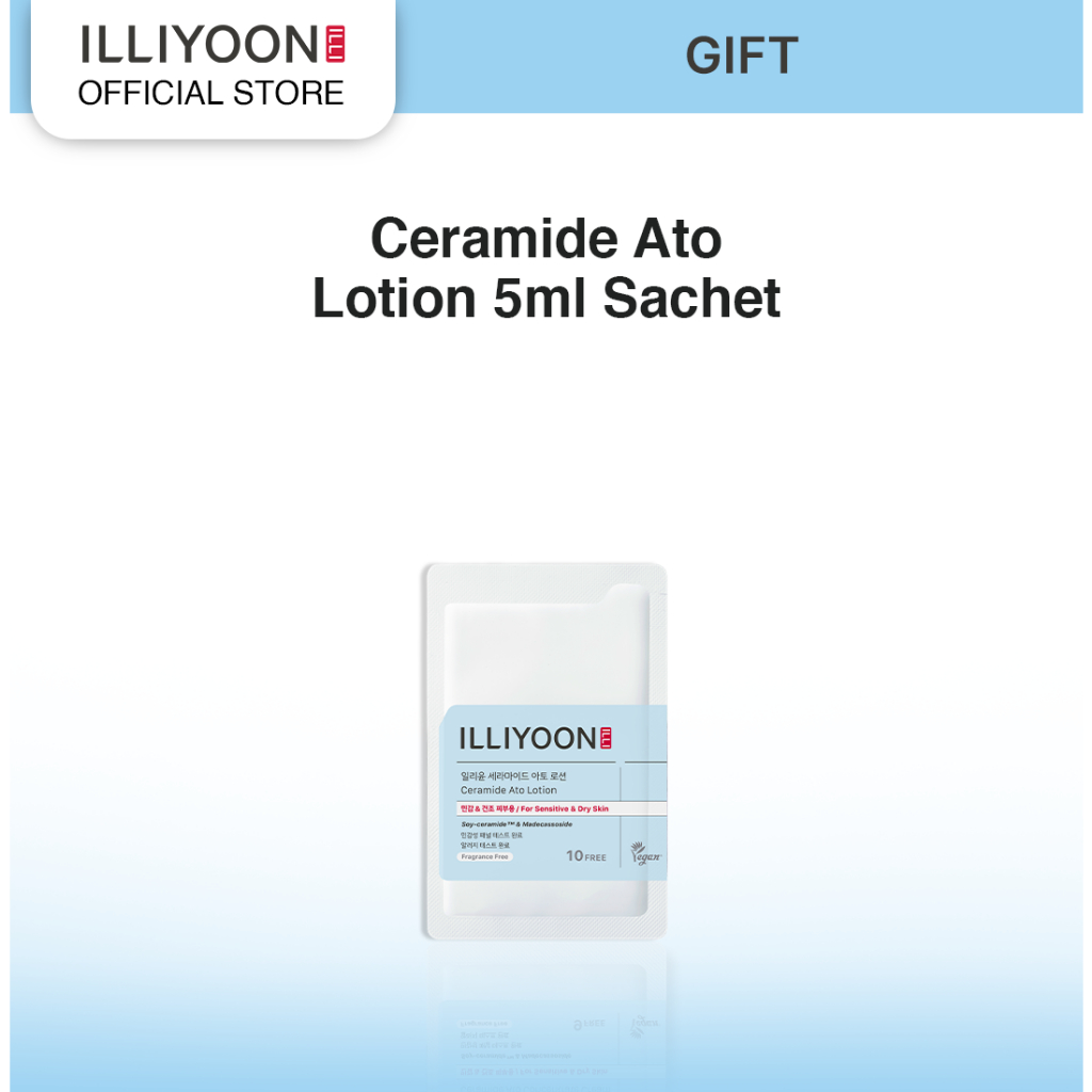 [GIFT] ILLIYOON Ceramide Ato lotion 5ml - Pelembap Wajah dan Badan - Menenangkan Kulit - Tekstur Rin