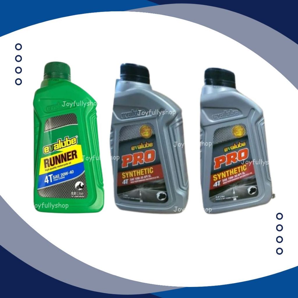 OLI MESIN EVALUBE RUNNER 4T 20W-40 0,8 LITER / 4T PRO SYNTETIC 10W30 0,8L 1L MOTOR BEBEK
