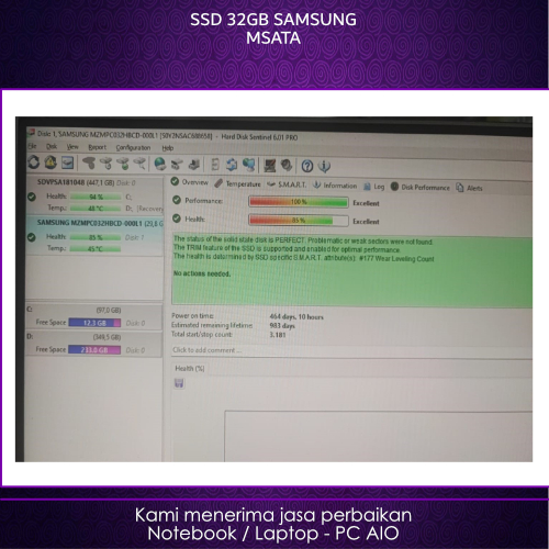SSD SAMSUNG MSATA 32GB 2nd
