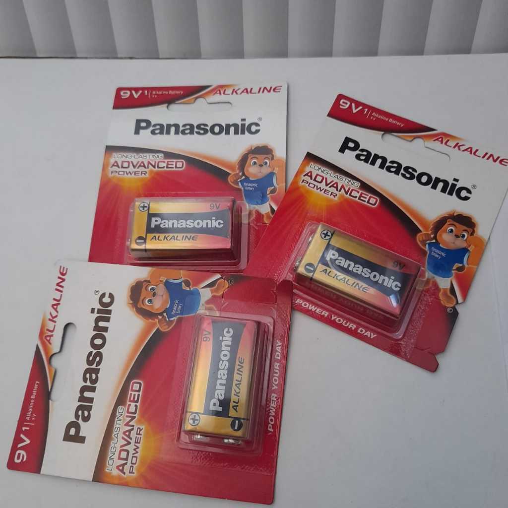 Baterai 9V Panasonic Baterai Kotak Alkaline 9V Baterai Non-Cas | Panasonic Alkaline Battery 9V 1 PCS