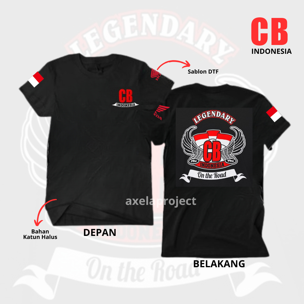 Kaos CB Indonesia Baju Komunitas Motor CB Kaos Turing Atasan Distro Katun Touring